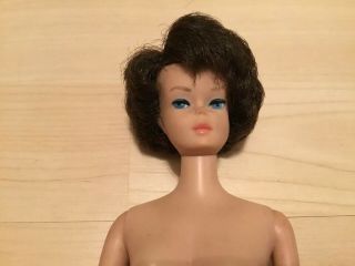 Vintage Barbie Mattel Brown Bubble Cut Doll - Blue Eyes 1960s