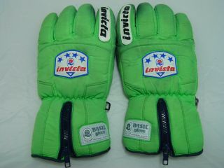 Vintage Invicta Basic Glove Green Thick Ski Snow Sz Large 6