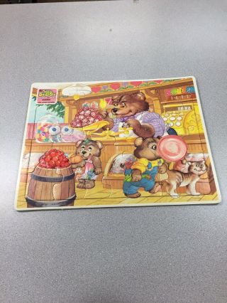 Vintage 1983 Golden Sniff - Its Frame Tray Puzzle Candy Shoppe Scratch And Sniff