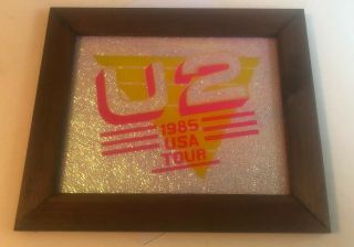 Vintage U2 1985 Usa Tour Souvenir Mirror 12 1/2” X 10 1/2”