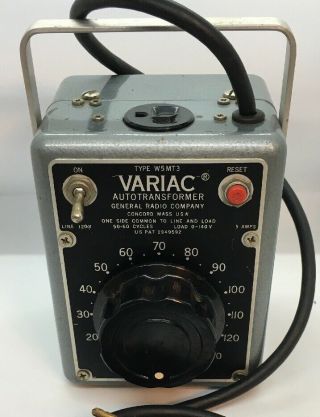 Vintage Variac Autotransformer W5mt3 General Radio Company 50 - 60 Cycles 0 - 140v