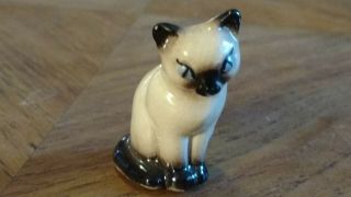 Vintage Hagen Renaker Monrovia Siamese Sitting Cat Miniature Animal Figurine