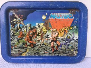 Masters Of The Universe Vintage 1982 Tv Tray Mattel He - Man Motu Skeletor Metal