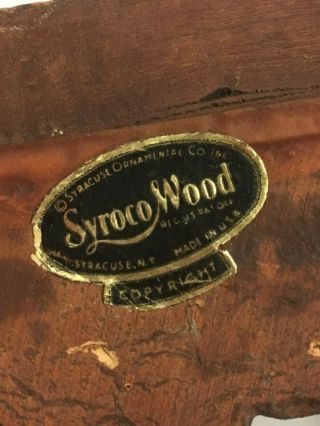 Vtg Matching Pair Syroco Wood Plate Shelf / Holder Wall Display Ornate Scroll 8