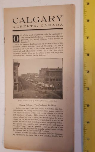 Rare Vintage " Calgary,  Alberta,  Canada " History & Information 12 Page Booklet