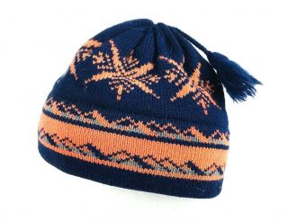 Vermont Originals Hat Touque 100 Wool Ski Sled Nordic Vintage Usa