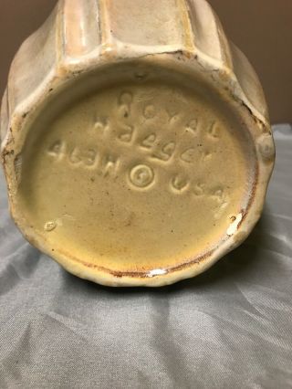 Vintage Tan Royal Haeger 463H Paneled Sides 10” Hand Crafted Art Pottery Vase 5