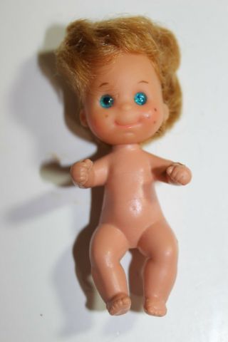 Mattel Vintage 1973 Sunshine Happy Family Baby Doll Blue Eyes Hair Freckles