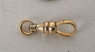 Antique Yellow Gold G/f Albert Style Pocket Watch Chain Swivels Med.  20.  5 X7mm 1