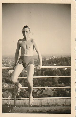 Vintage Photograph,  Good Looking Young Man,  Shirtless,  Gay Interest