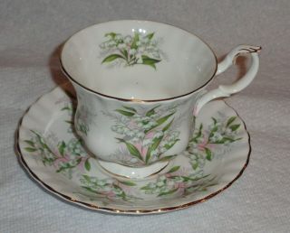 Vintage Cup & Saucer Royal Albert Lily Of The Valley Bone China England