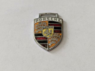 Porsche Stuttgart - Vintage Enamel Pocket Watch Or Key Chain Fob Made In England