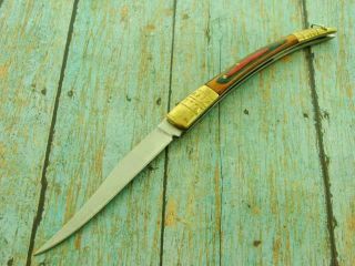 Spanish Navaja Folding Stiletto Dirk Toothpick Pocket Knife Vintage Knives Tools