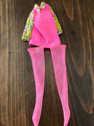 Vintage Barbie 1960s Pink Dress And Stockings