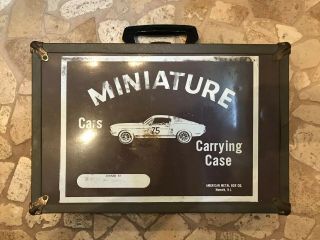Vintage Mustang 75 American Metal Box Co Slot Car Carrying Case Matchbox Lesney