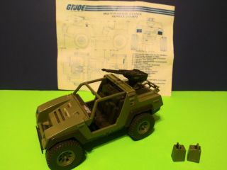 Vintage G.  I.  Joe Vamp Jeep Attack Vehicle 3.  75 Loose/Complete With Blue Prints 4