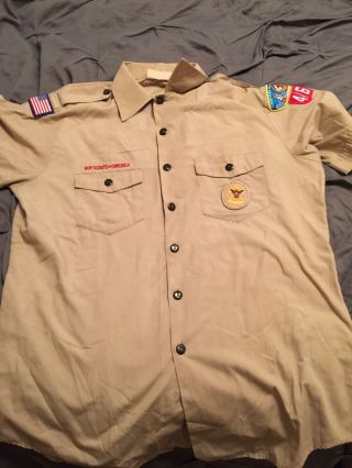 Vintage Boy Scouts Of America Shirt Mens Large