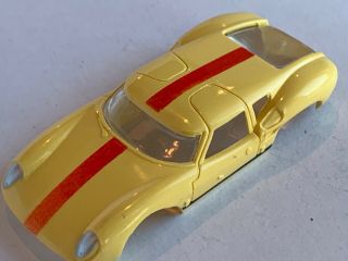 Vintage Aurora Thunderjet 500 Lola Gt Ho Slot Car Body Yellow/red