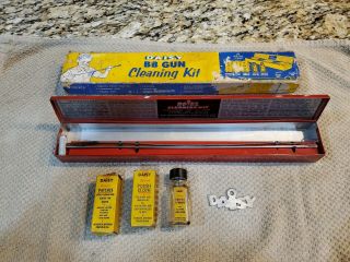 Vintage Daisy Bb Gun Cleaning Kit In Tin Metal Box & Outer Box - Daisy Pendent