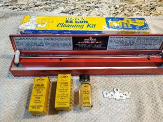 Vintage DAISY BB Gun Cleaning Kit In Tin Metal Box & outer box - DAISY Pendent 6