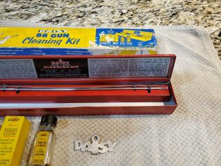 Vintage DAISY BB Gun Cleaning Kit In Tin Metal Box & outer box - DAISY Pendent 7