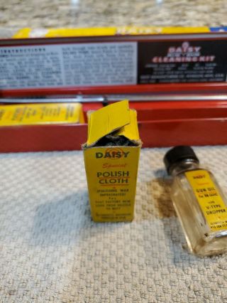 Vintage DAISY BB Gun Cleaning Kit In Tin Metal Box & outer box - DAISY Pendent 8