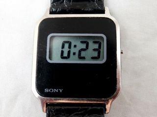 Extremely Rare Vintage Sony Ultra Thin 5mm Japan Mens Lcd Led Quartz Wristwatch