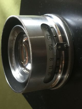 Rare Vintage Hexar Konishiroku Lens 1:3,  5 f=75mm No 1770234 On 4”x4” Plate 4
