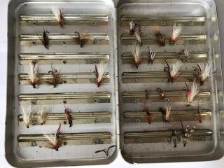 Perrine 97 Fly Box,  26 Freshwater Flies,  Vintage