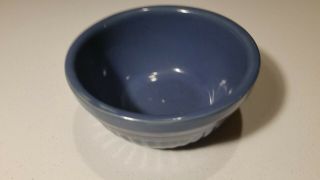 Vintage Stoneware Crock Bowl Blue Measures 6 1/2 Inches Across Made In Usa
