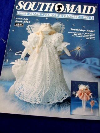 Vintage1991 Southmaid Thread Crochet " Tooth Fairy And Angel " Patterns Leaflet