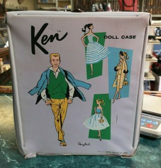 Vintage Mattel 1961 Ken Doll With Case And Clothes
