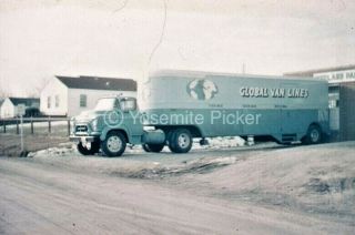 Vintage Slide Sl85 ☆ 1961 Global Van Lines Big Rig Truck 379a