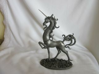 Vintage James Lane Casey Pewter Mythical Unicorn 1978