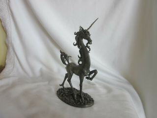 Vintage James Lane Casey Pewter Mythical Unicorn 1978 3