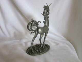 Vintage James Lane Casey Pewter Mythical Unicorn 1978 5