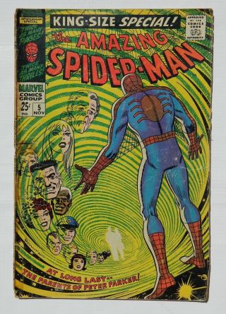 Vintage & Rare King - Size Special The Spider - Man 5 1968