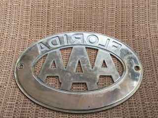 VINTAGE AAA FLORIDA AUTOMOBILE METAL LICENSE PLATE TOPPER 2