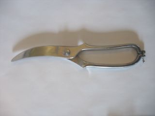 Vintage Hoffritz Poultry Seafood Shears Kitchen 9 1/2 " Scissors Stainless Italy