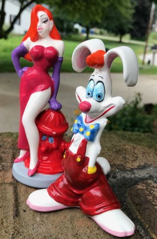 Vintage Collectible Roger Rabbit And Jessica Ceramic/porcelain Figures
