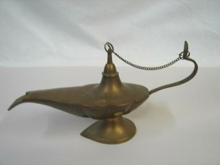 Vintage Brass Aladdin Genie Oil Lamp India