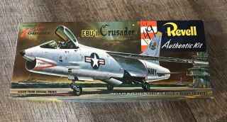 Two Vintage Revell F - 8 Crusaders,  1956 And 1967 Reissue.  Wow