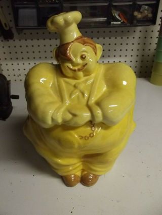 Vintage Red Wing Pottery Chef Cookie Jar