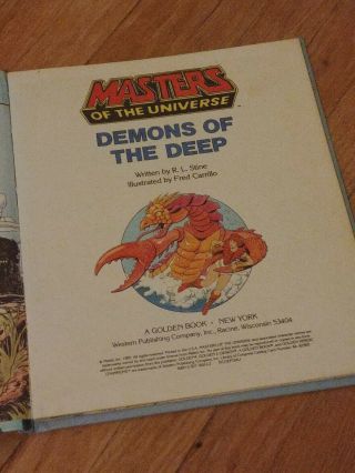 Masters of the Universe Demons of the Deep VTG Comic Book Golden Book Mattel 3