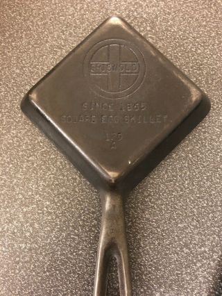 Vintage Griswold Cast Iron 129a Square Egg Skillet 1865 Euc