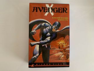 Rare Avenger X Wizard Video Big Box Vhs Action Oop Htf Spy Espionage Vintage