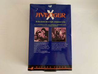 Rare Avenger X Wizard Video Big Box VHS Action OOP HTF Spy Espionage Vintage 7