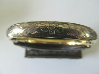 Vintage Carl Art Gold Filled W/floral Embossed Etching Designed Bangle Bracelet