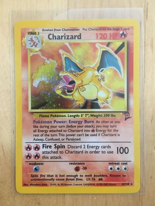 Charizard 4/130 Base Set 2 Pokemon Holo Mint/nm Vintage Card