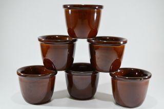Vintage Pottery Tea Sake Cups Set 6 Mugs Bowls Glazed Brown Ceramic Japan Si Inc